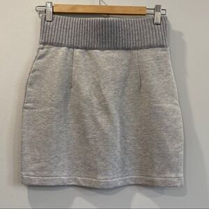 Susana Monaco Zipped Gray Mini Skirt